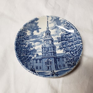 Staffordshire Liberty blue Coaster. They measure 4 1/8&quot;