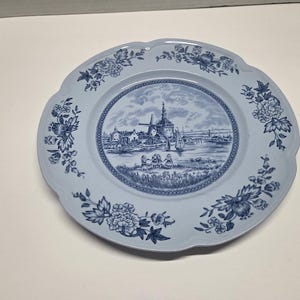 Johnson Brothers Tulip Time Blau auf Blau Speiseteller 10 &quot;