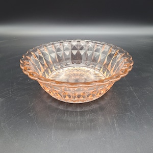 Pink windsor Depression glass Berry bowl 8 1/2&quot;