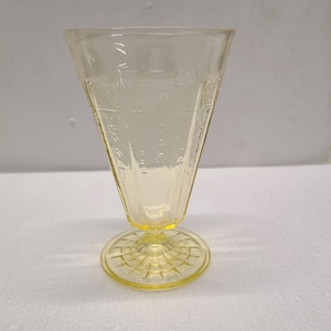 Yellow Princess Depression glass ftd tumbler  5 1/2