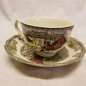 Johnson Bros  Friendly Village The ice house Tea cup and saucer