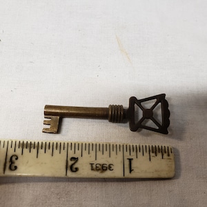Antique brass Fancy key 2 3/8&quot;