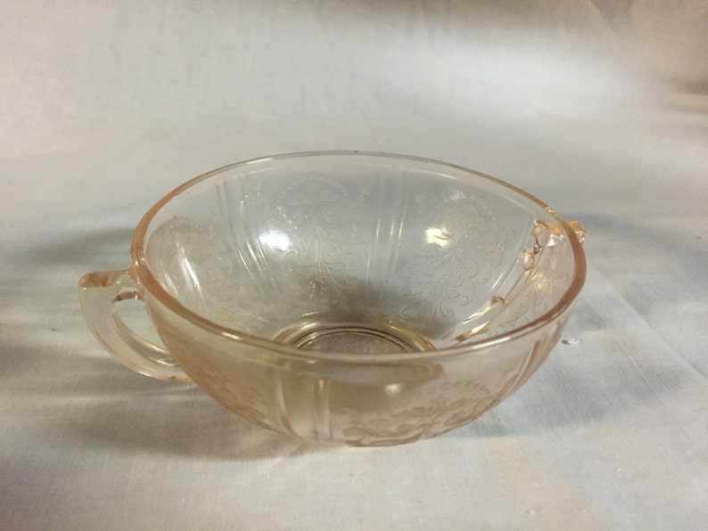 Pink American Sweetheart Depression Glass Cream Soup Bowl. Etsy