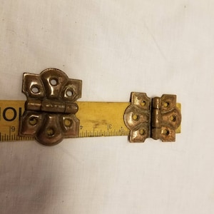 Pair of steel butterfly hinges 2 7/16" x 1 3/4" wide