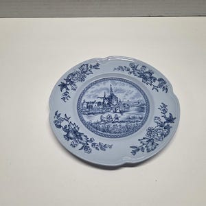 Johnson Bros Tulip time Blau auf Blau Brot und Butterplatte 16 1/4 &quot;