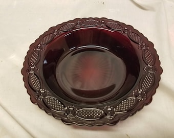 1 miska na zupę/płatki Avon Cape Cod Ruby o średnicy 7 1/2".