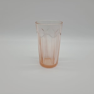 colonial knife and fork juice glasses pink depression glass tumbler 5&quot; 11oz flat