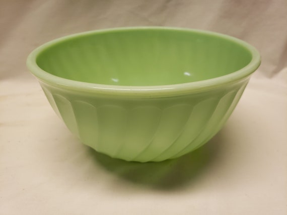Fire King Jadite Jadeite Jade-ite Swirl Mixing Bowls Box Decal Photo