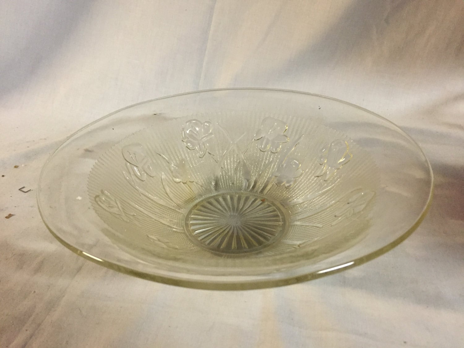 Crystal Iris Depression Glass 11 Straight Edge Fruit Etsy UK