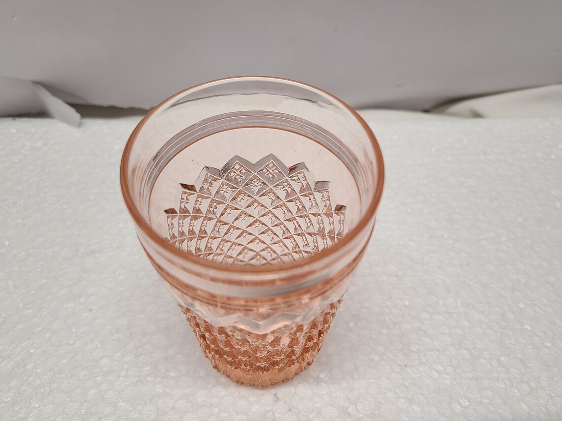 Pink Miss America 5 Oz. Depression Glass 4 Flat Juice Etsy UK