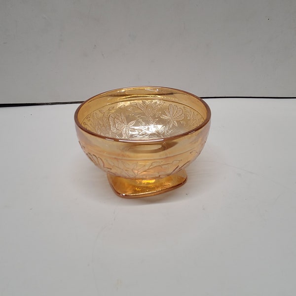Floragold bowl Depression glass sherbet