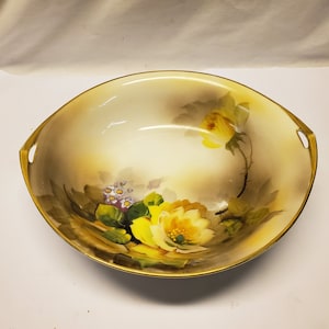 Nice fancy noritake hand painted floral bowl 9 1/2 inches