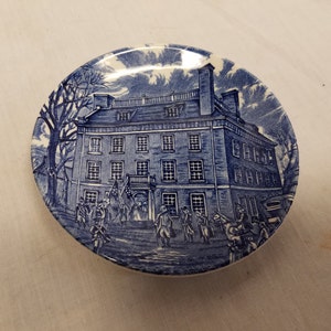 Staffordshire Liberty blue  coaster 4 1/8&quot;
