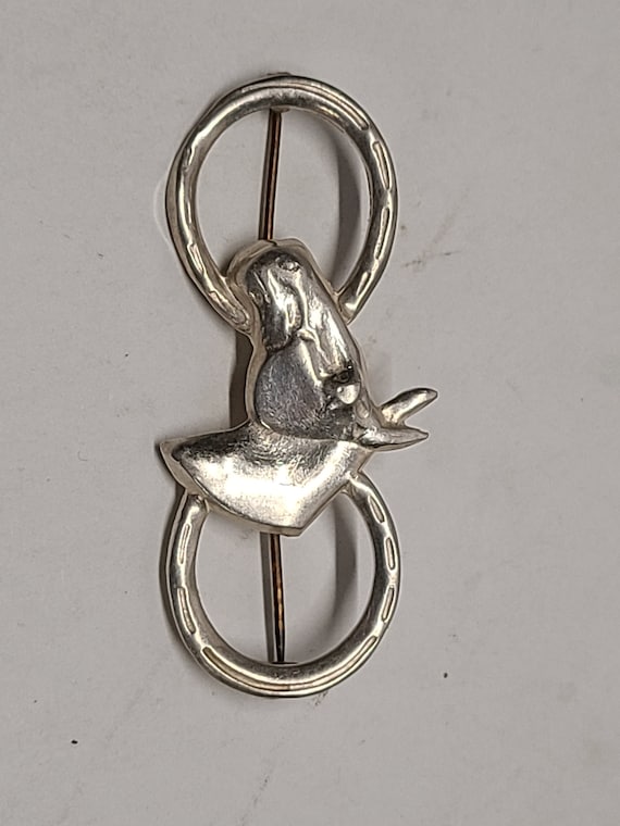 Sterling silver horse pin 5 grams - image 1