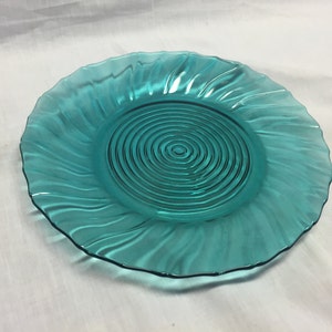 Ultramarine swirl Depression 9 1/4 dinner plate