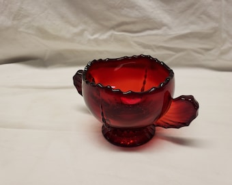 Azucarero de cristal Red Radiance Rojo rubí