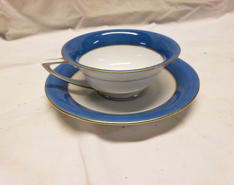 Beautiful blue Rosenthale sleb bavaria Tea cup and saucer