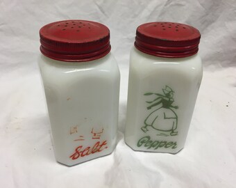 Pair of vintage dutch girl salt and pepper shakers