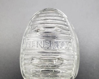 vintage glass bird waterer / feeder Hendryx USA.