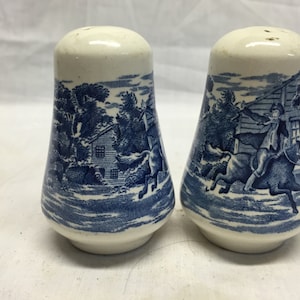 Staffordshire Liberty blue  salt and pepper shakers