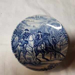 Staffordshire Liberty blue Coaster. They measure 4 1/8&quot;.