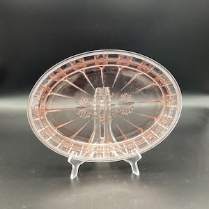 Pink Doric 12” by 8 3/4” platter.