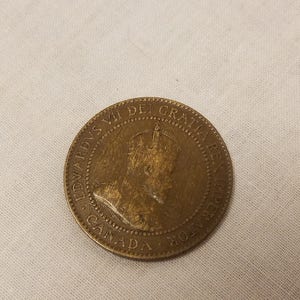1910   Canadian Edward the 7th Large cent very Good condition