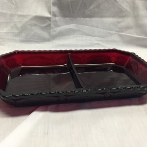 Avon Cape Cod Rubin 2-teilige Relish Schale.