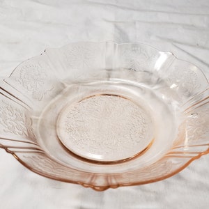 Pinke amerikanische Herz-Depression Glas 15 cm Müslischale