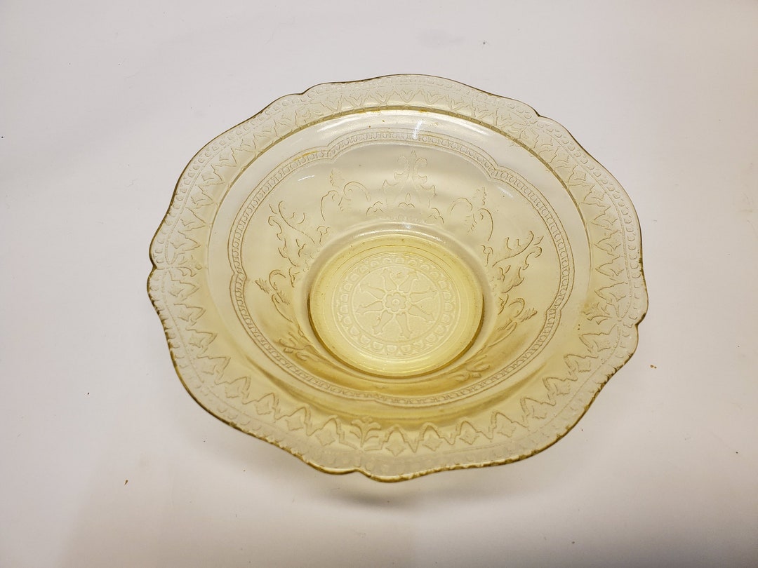 Amber Patrician Depression Glass Cereal Bowls Etsy