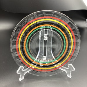 Ring 8 1/4” salad plate with colored rings.