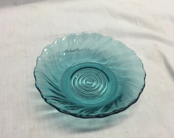 Ultramarine swirl Depression glass 5 1/2" cereal bowl