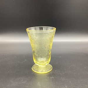 Yellow 4 3/4” Florentine no. 2  footed water tumbler