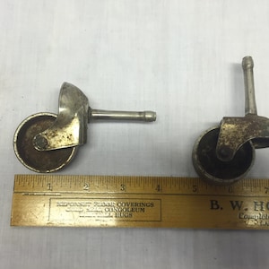 Lot of 2 steel Industrial casters wheels