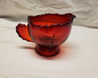 Jarra de cristal Red Radiance color rojo rubí