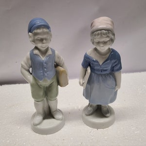gerold porzellan girl boy figurines W. germany