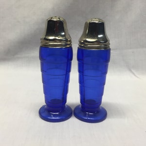 Pair of Cobalt Blue Moderntone Salt & Pepper Shaker