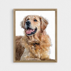 Custom Pet Portrait: Watercolor Dog & Cat Memorial Gift