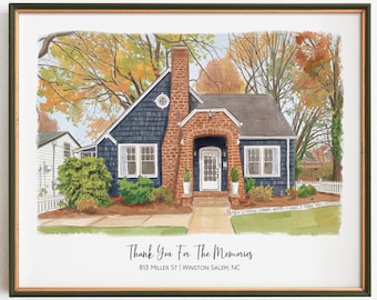 Closing Gifts Real Estate, House Painting, Custom Home Portrait