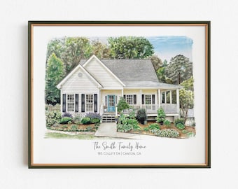 Realtor Closing Gift For Clients, House Painting From Photo, Watercolor House Portrait Painting, House Watercolor Painting Housewarming