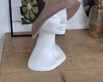 Pattern Retro Bucket Hat "Daisy"(English pattern)