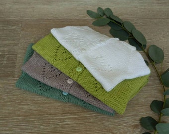 Dutch and English pattern baby cardigan