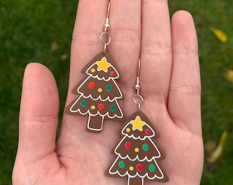 Christmas tree earrings