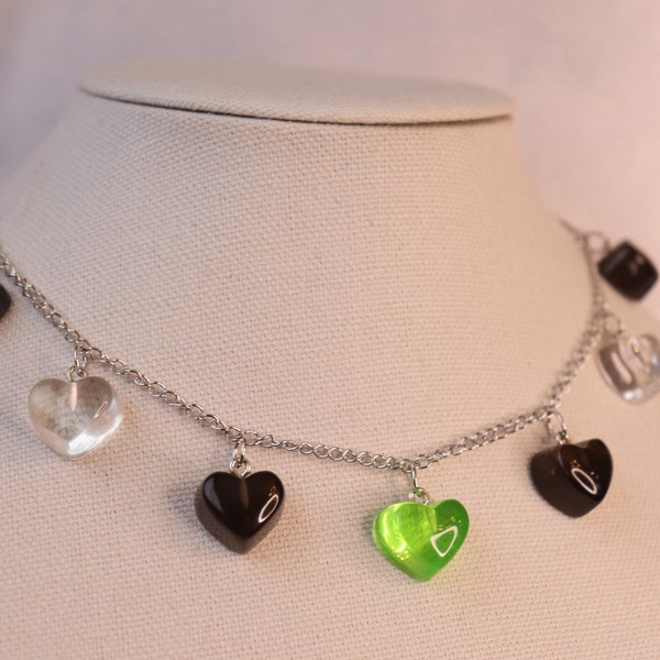Funky Heart Necklace Etsy
