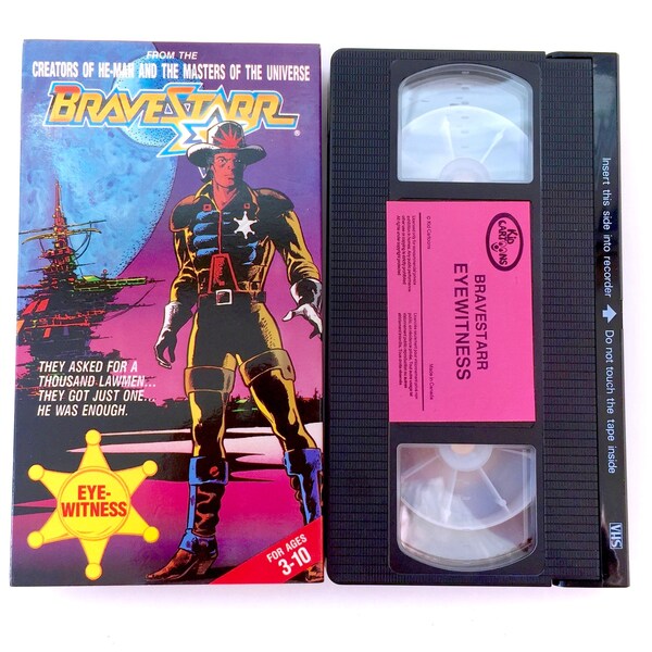 vintage Bravestarr Eye-Witness VHS Movie Bravestar 80s Tape Video Cassette Film Western Country He-Man and Masters Of The Universe Creator