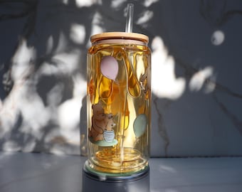 Honey Bear Snowglobe Tumbler | Silly Old Bear Tumbler | Hundred Acre Woods Tumbler | Gift for Her Special Occasion | 16oz Tumbler Straw Li