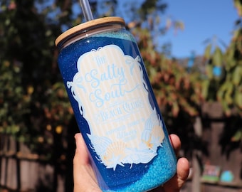 16oz Fairy Dust Snowglobe Tumbler – Fairy Dust Swirling Glitter Glass, Perfect Gift for Her | Iridescent Glass for Coffee, Smoothies, Gifts