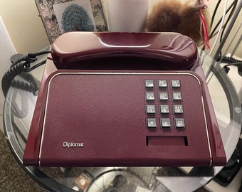 1980s Northern Telecom Diplomat Pushbutton Telephone Burgundy