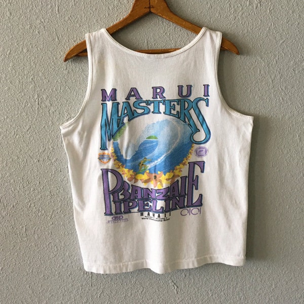1990's Marui Masters Surf Contest Vintage Hawaii Surfing World Championship Tank Top