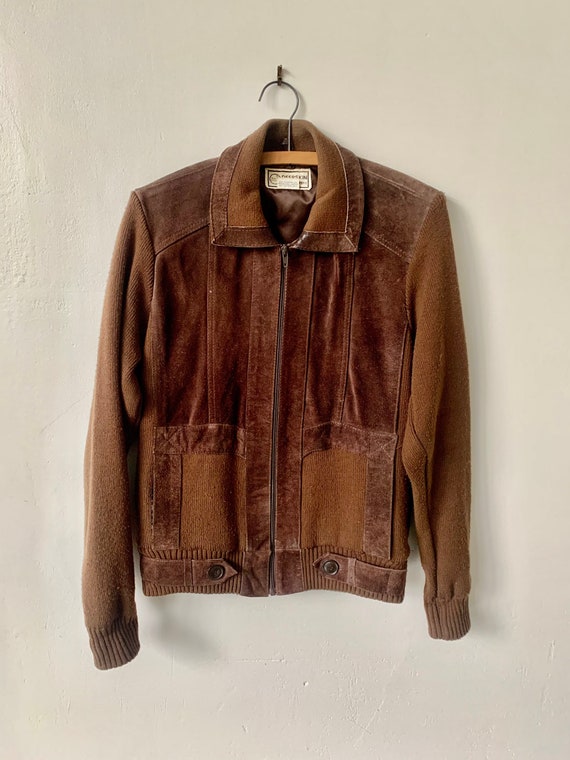 Vintage Brown Suede Leather Jacket 1980’s Suede an
